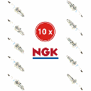 Set of 10 NGK DPR7EA-9 Spark Plugs (Pre-Set 0.9mm) - For Honda Shadow / VTX / Magna