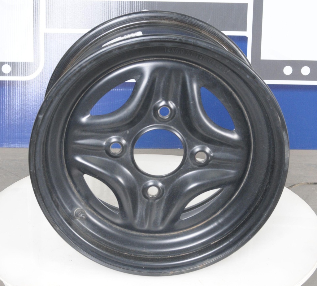 [2402-322-001] wheel,steel-12x6.0-matte blk (2402-322-001)