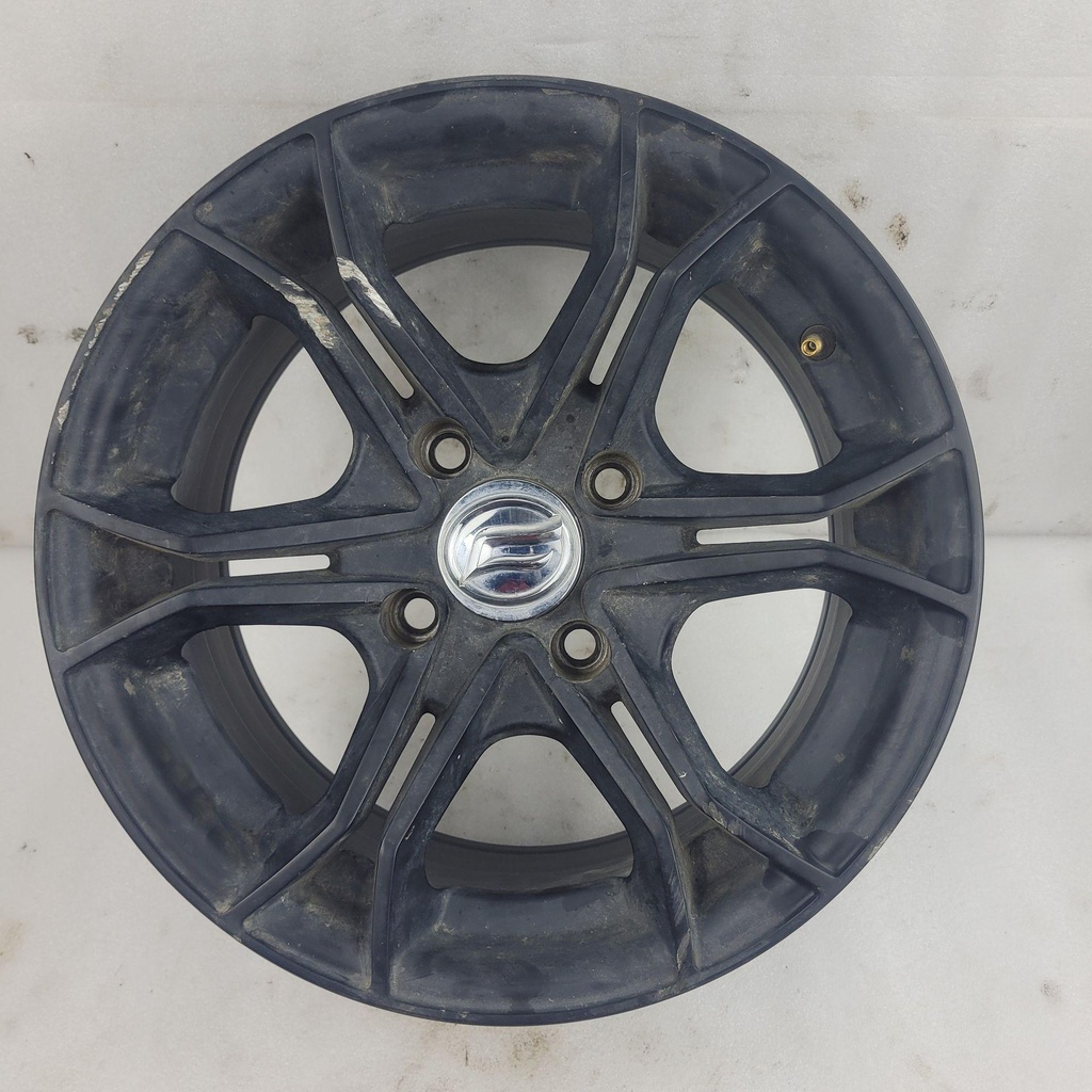front alum. rim, matt black 14", alum rim,bake matte black painting