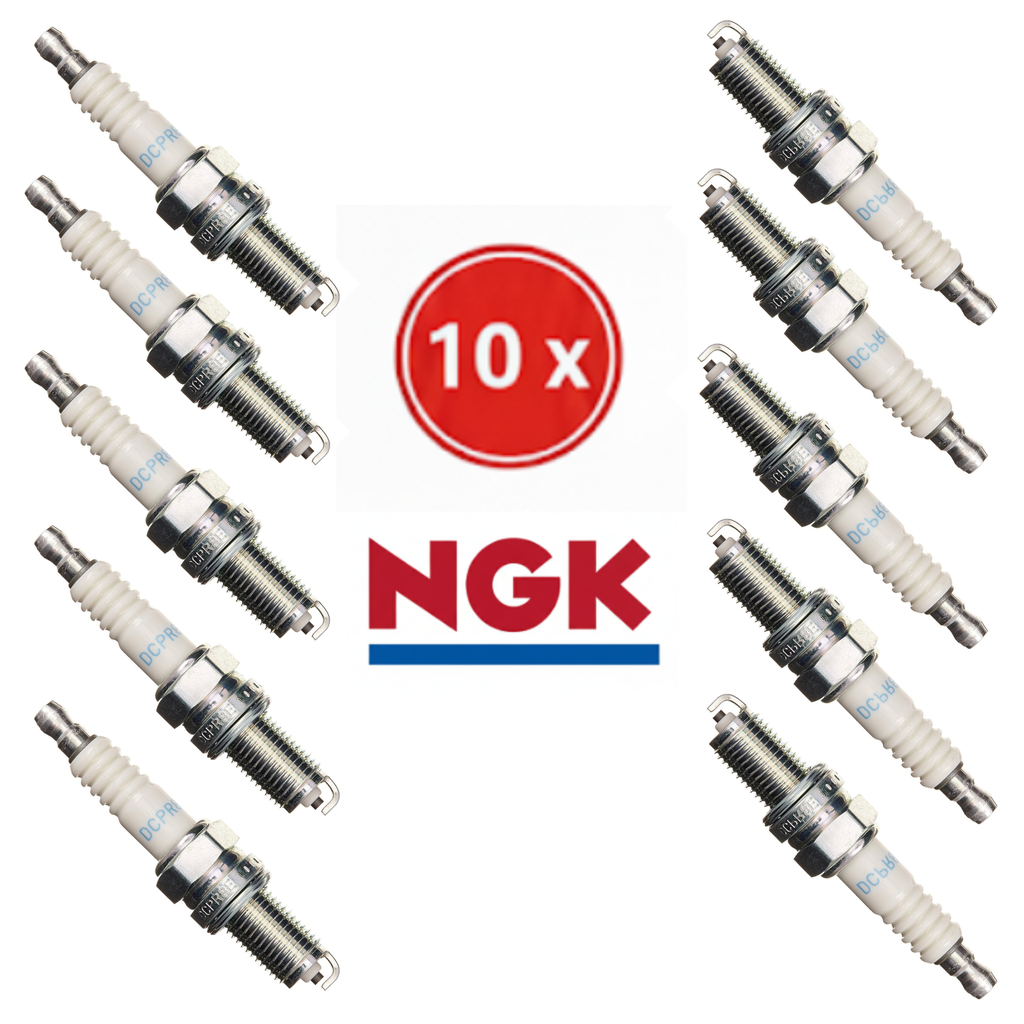 [DCPR8E] Set of 10 NGK DCPR8E Spark Plugs (Cooler) - For Harley-Davidson Stage 1 / Modified Engine