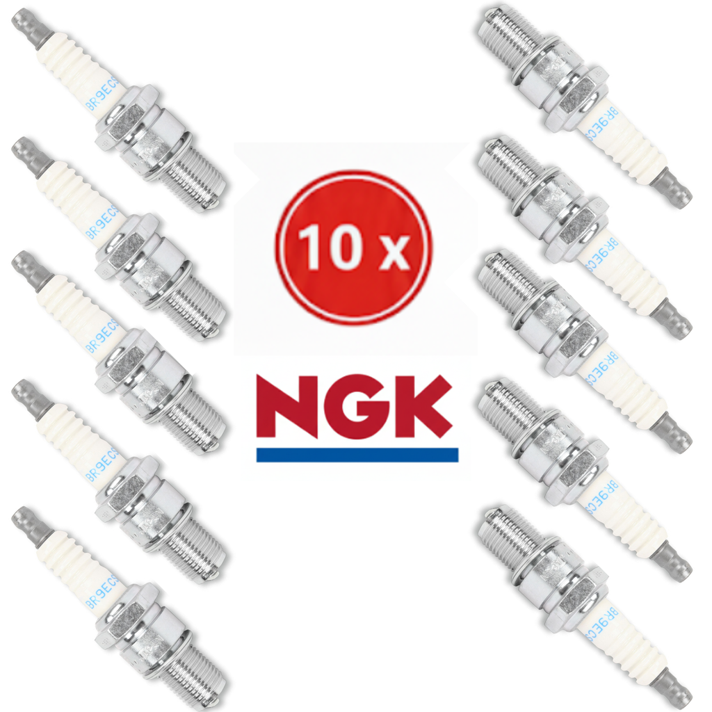 [BR9ECS] Set of 10 NGK BR9ECS Spark Plugs (Anti-Vibration) - Extreme Reliability for Polaris / Ski-Doo 2-Stroke Snowmobiles