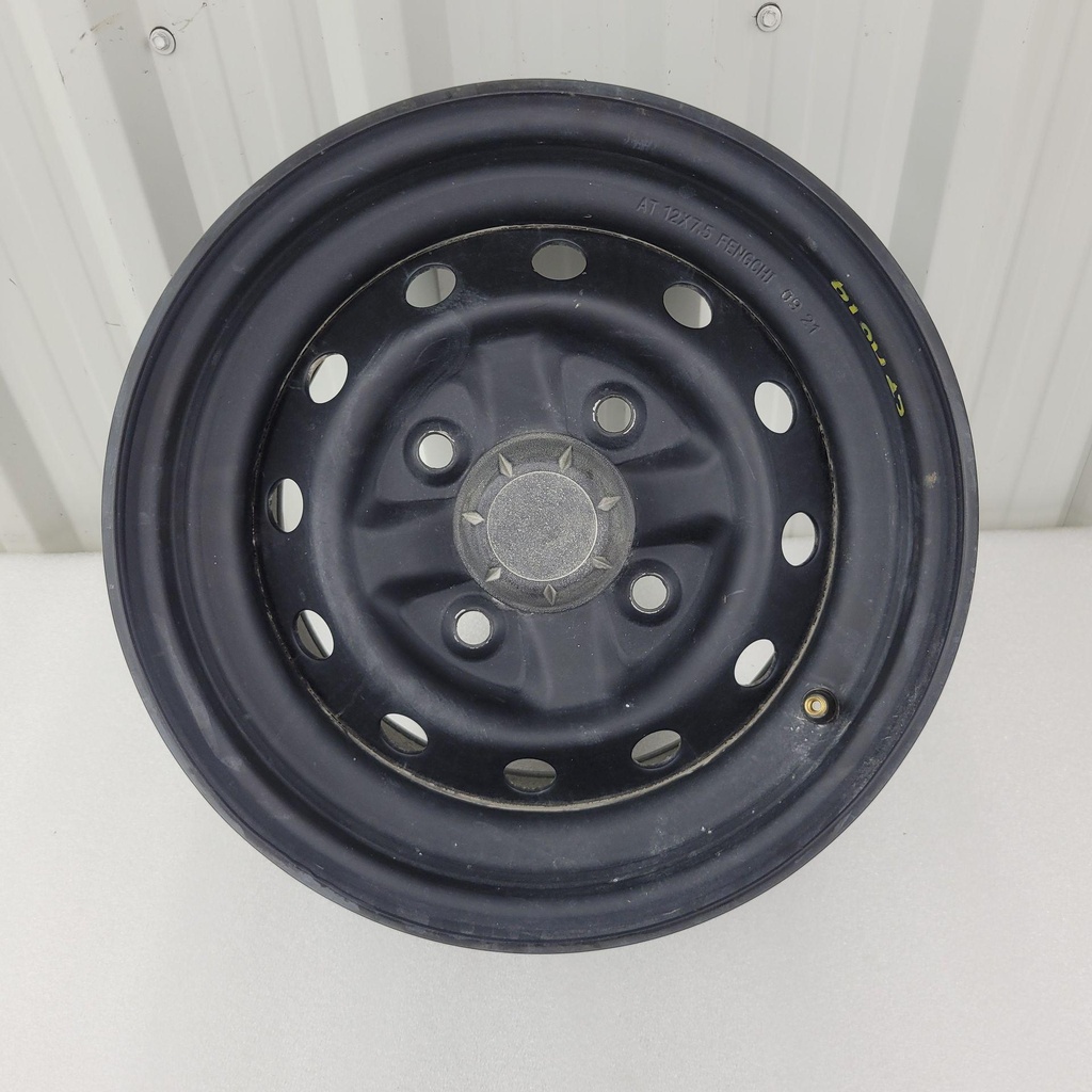 12" steel rim, black 12 in, steel rim, black