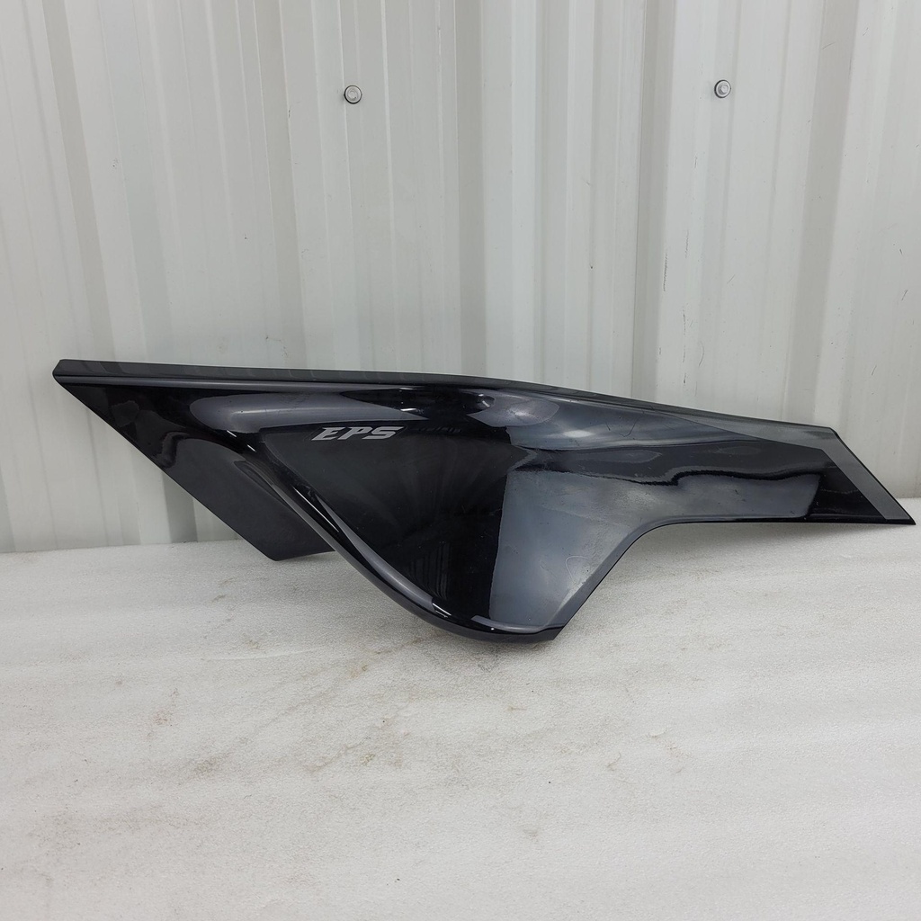 upper deco plate, rh headlight, nebula black nebula black