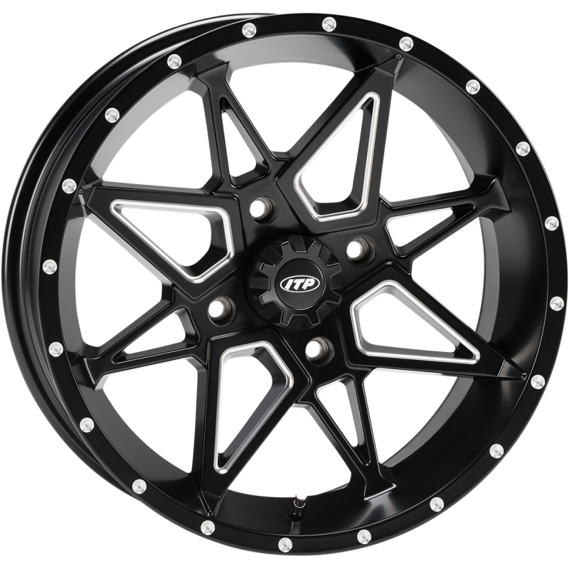 [10-0230-0777] TORNADO 14X7 4/156 4+3 MATTE BLACK MILLED