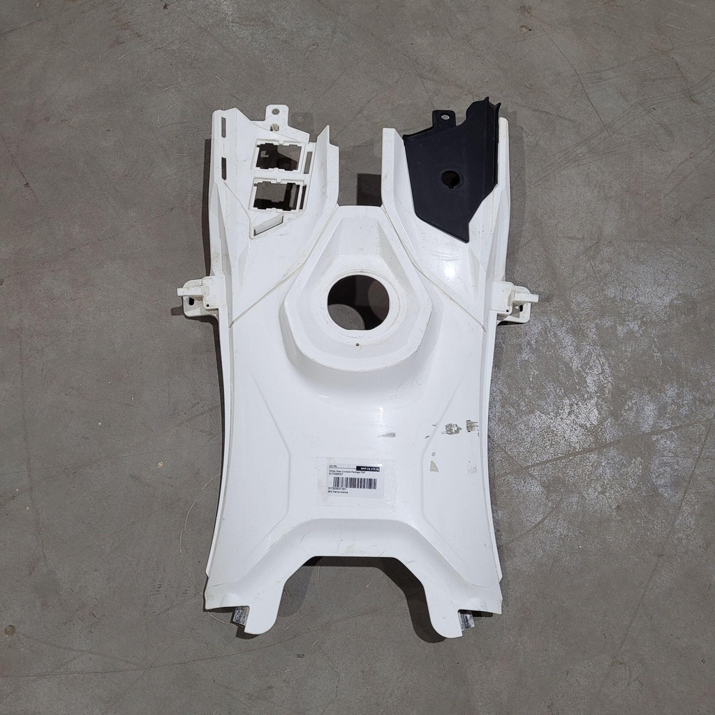 white, rear console